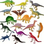 16PCS MINI Dinosaur Simulation Toys Solid Dinosaur Models Action Figures Classic Ancient Prehistoric Animals Collection Toys Chr