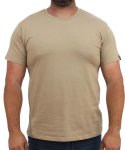 Mens Plain Crew Neck Tee - 10XL Khaki