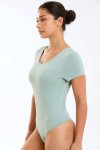 Ladies Skin Tight Short Sleeve Bodysuit