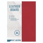 Sds Leather Grain Board Red A4 270GSM - Pack Of 50