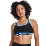 Under Armour Women'smid Crossback Block Sports Bra - Victory Blue Black - Medium