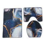 Smte Quality Comfortable 4 Piece Toilet bathroom Set TSX03 Navy With Keychain