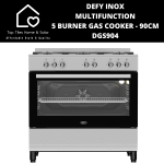 Defy Inox Multifunction 5 Burner Gas Cooker - 90CM DGS904