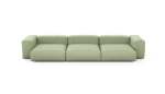 Three Module Sofa - Linen - Olive - 377CM X 136CM