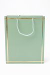 Senza Luxury Gift Bag With Handles Mint & Gold 320MM X 260MM