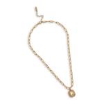 Goldair Gold Rectangle Pebble Stone Necklace