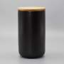 Black Ceramic Storage Canister - Large 10 X 18.5CM