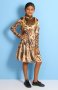 SOLO Girls Turtle Neck Dress - Brown - Brown / 9-10 Years