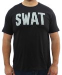 Mens Printed Swat Tee - 10XL Black