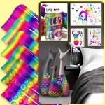1PC Laser Holographic Self Adhesive Vinyl For Cricut Permanent Vinyl For Decor Sticker Car Decal Scrapbooking Signs 30X21CM 12X8