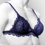 Navy Dentelle Lace Bralette - M