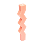 Zig Zag Candle Cinnamon Pear Scented - Peach