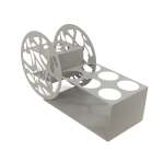 Wheel Design Dessert Holder Grey