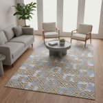 200X150CM Golden Nomad Geometric Turkish Carpet
