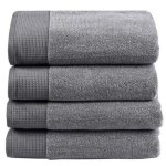 Plush Linen House Grey Marle Towel Collection Bath Towel 70X140 Only