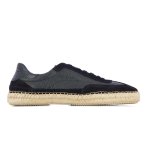 Two Tone Leather Sneakers -navy
