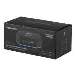 Volkano Radiant Series Alarm Clock With Wireless Charging And Speaker - Black
