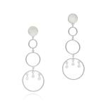 Celestial Chandelier Earrings - 18KT White Gold Vermeil