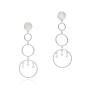 Celestial Chandelier Earrings - 18KT White Gold Vermeil