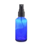 20ML Blue Glass Aromatherapy Bottle With Spritzer - Black 18 410