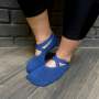 Ballerina Closed Toe With Elastic Cross-over Timeless Teal