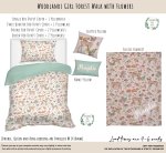 Kids Duvet Set Woodlands Girl Forest Walk With Flowers