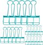 20PCS Binder Clips Assorted Sizes With 5 Large Blue 5 Medium Blue