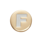 Goldair Gold Letter F Jibbitz - Multi Osfa