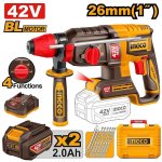 Ingco 42V Cordless Brushless Sds-plus Rotary Hammer 2.5J 2.0AH Kit CRHLI422682
