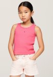 Tommy Hilfiger Essential Rib Lace Tank Top - Glamour Pink