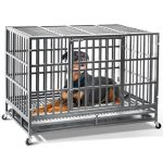 Oranland 48 Inch Heavy Duty Indestructible Dog Crate 2025 New Upgraded Reinforced Baseplate For Large Dogs XL Dog Crate For High