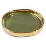 GREE N And Gold Gem Tray 14CM