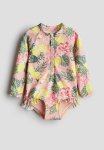 Long-sleeved Swimsuit - Pink & Lemons