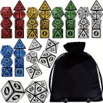 7PCS Dnd Polyhedral Dice Set With Dice Bag For Dungeons & Dragons Rpg Mtg Role Playing Desktop Games