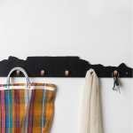 Cape Town Skyline Wall Hooks Black Or White - White
