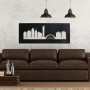 Durban Skyline Wall Art Black White - White