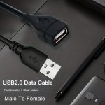 Super Speed USB 2.0 3.3FT Extension Cable Male A To Female A Data Sync & Charge With Ease