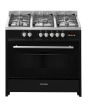 Meireles E915 Bl Gas electric Cooker 90CM Black - Peachzone