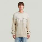 G-star Raw Woven Mix Whitebalt Knit Pullover - XXL White