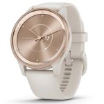 Garmin Vivomove Trend - Peach Gold Stainless Steel Bezel With Ivory Case & Silicone Band