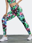 Women's Activewear Leggings Colorful Leopard Print Outdoor Sports Workout Fitness Yoga Long Pants Butt Lifting High Waist Stretc