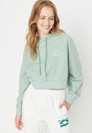 Crop Hoodie Sweatshirt - Mint