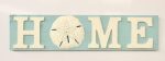 Blue ‘home’ Pansy Shell Design Sign – 18X76CM