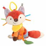 Skip Hop Bandana Buddies Baby Activity And Teething Toy With Multi-sensory Rattle And Textures Fox