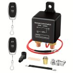 12V Remote Battery Disconnect Switch Kill Switch 250A Anti-theft Remote Control Switch With Two Wireless Remote Control Relay Fo
