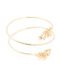 Goldair Gold Hammered Flowers Arm Cuff