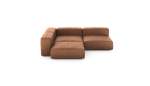 Three Module Corner Sofa - Leather - Brown - 241CM X 241CM