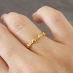 Elyssa-gold Gold Plated 925 Sterling Silver Hearts Band Ring - Size 8