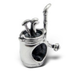 C667-C9515 - 925 Sterling Silver Golf Clubs European Charm Bead
