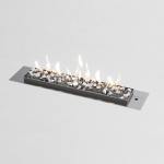 Flueless Gas Fireplace Stainless Steel Stone - 1200MM Stainless Steel